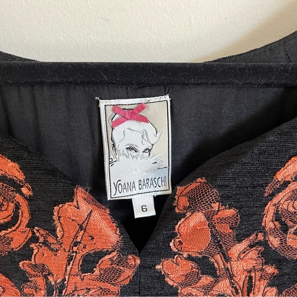 Yoana Baraschi Mirissa Black/Copper Orange Dress Fit/flare style w/Pockets… - Picture 3 of 16